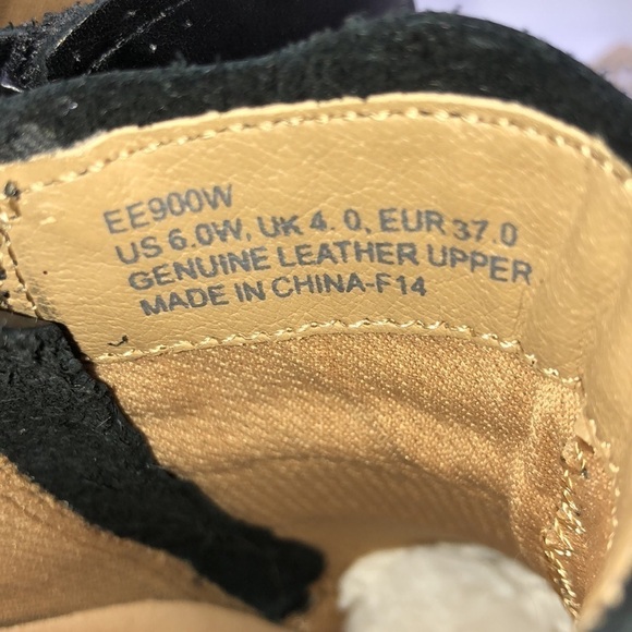 Aetrex Comfort Insole Leather Upper Black Side Zip Booties Size 6W - Picture 8 of 9